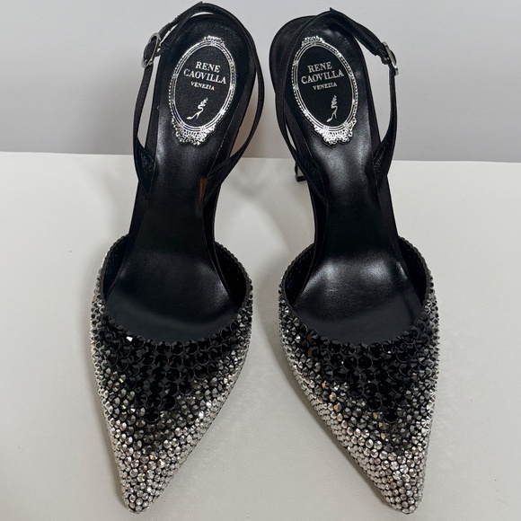Rene Caovilla Jackie Crystal studded Sling-Back Pump in size US9 - Picture 15 of 16